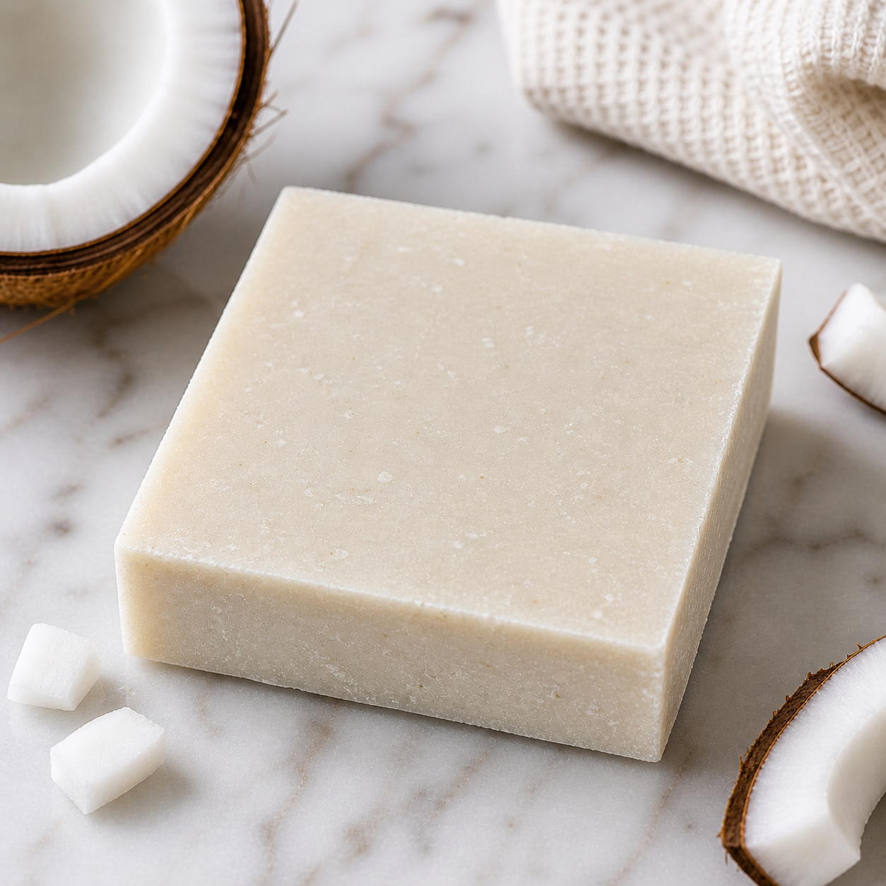 Coconut Veil handmade soap bar